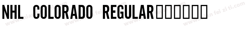 NHL Colorado Regular字体转换